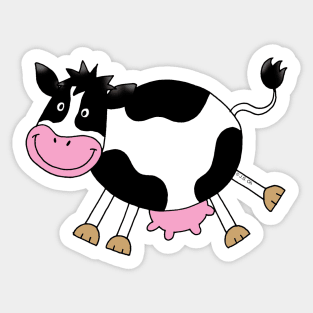 funny cow cartoon Sticker